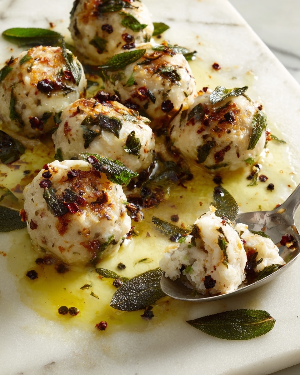 Chicken Ricotta Meatballs with Spinach Alfredo Sauce Recipe - Recipe Image