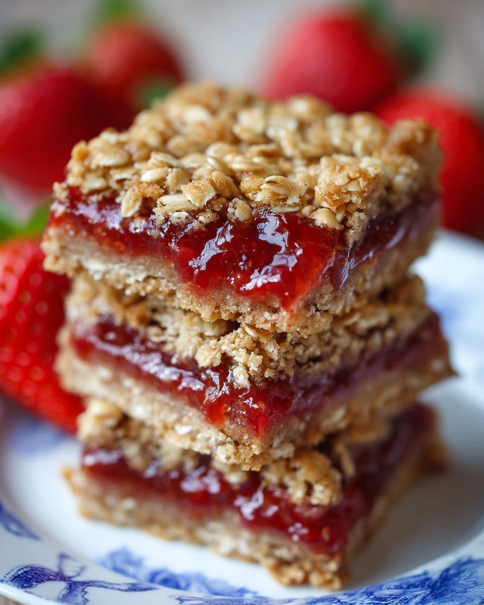 Strawberry Oatmeal Bars Recipe - Recipe Image