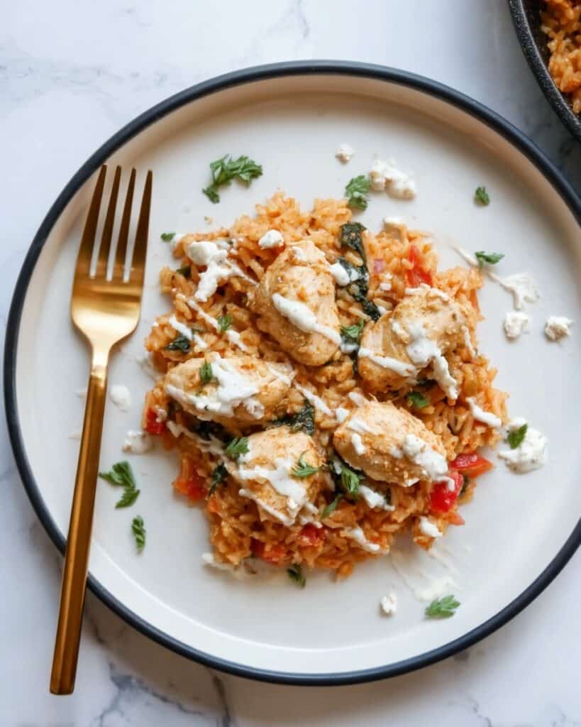 Greek Chicken Orzo Bake Recipe