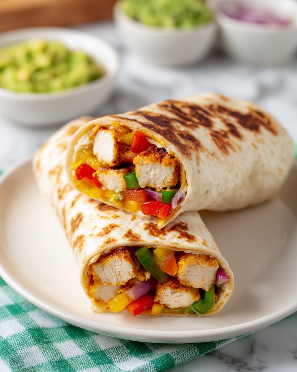 Easy Chicken Fajita Wraps Recipe - Recipe Image