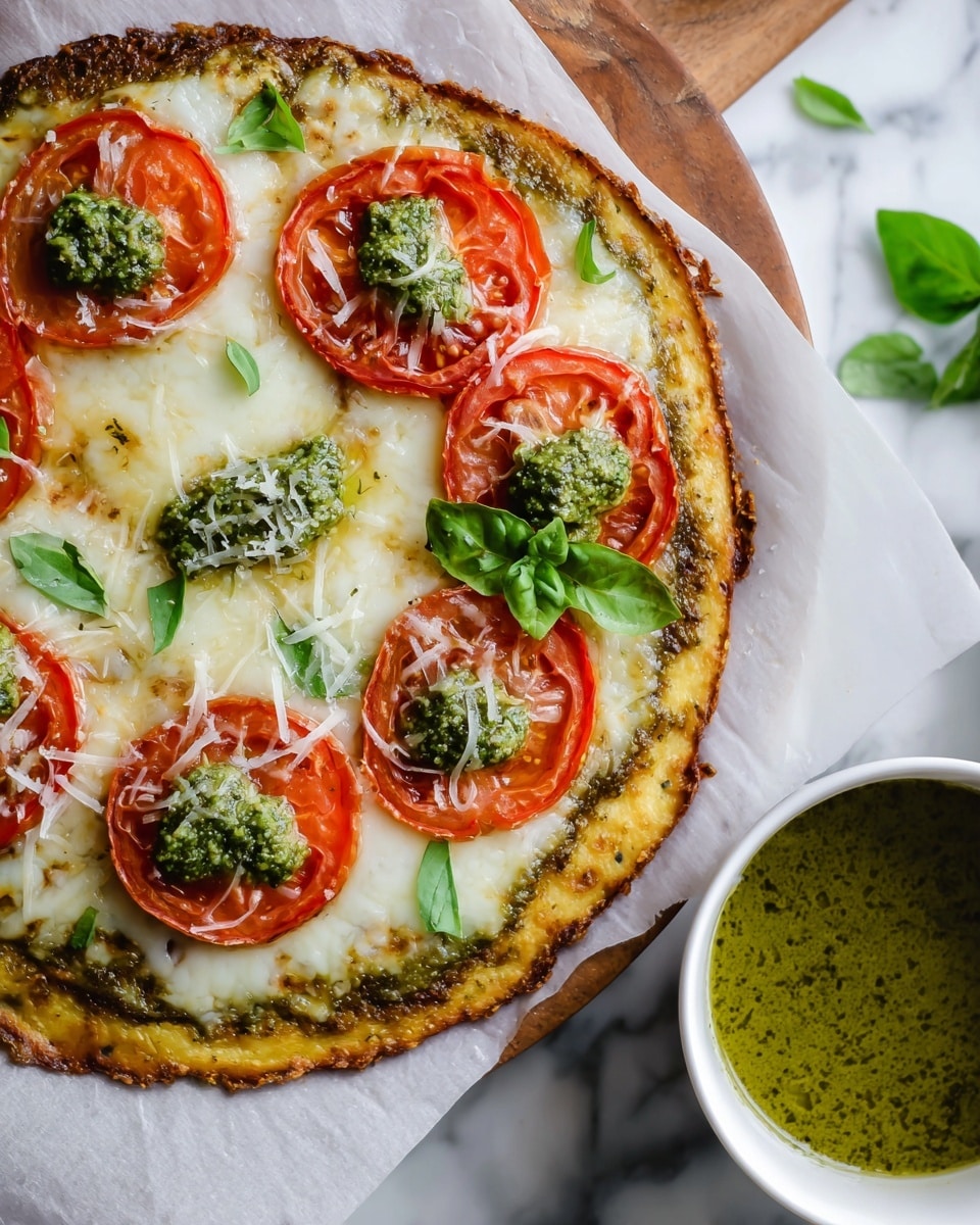 Pesto Flatbread Pizza Recipe - Recipe Image
