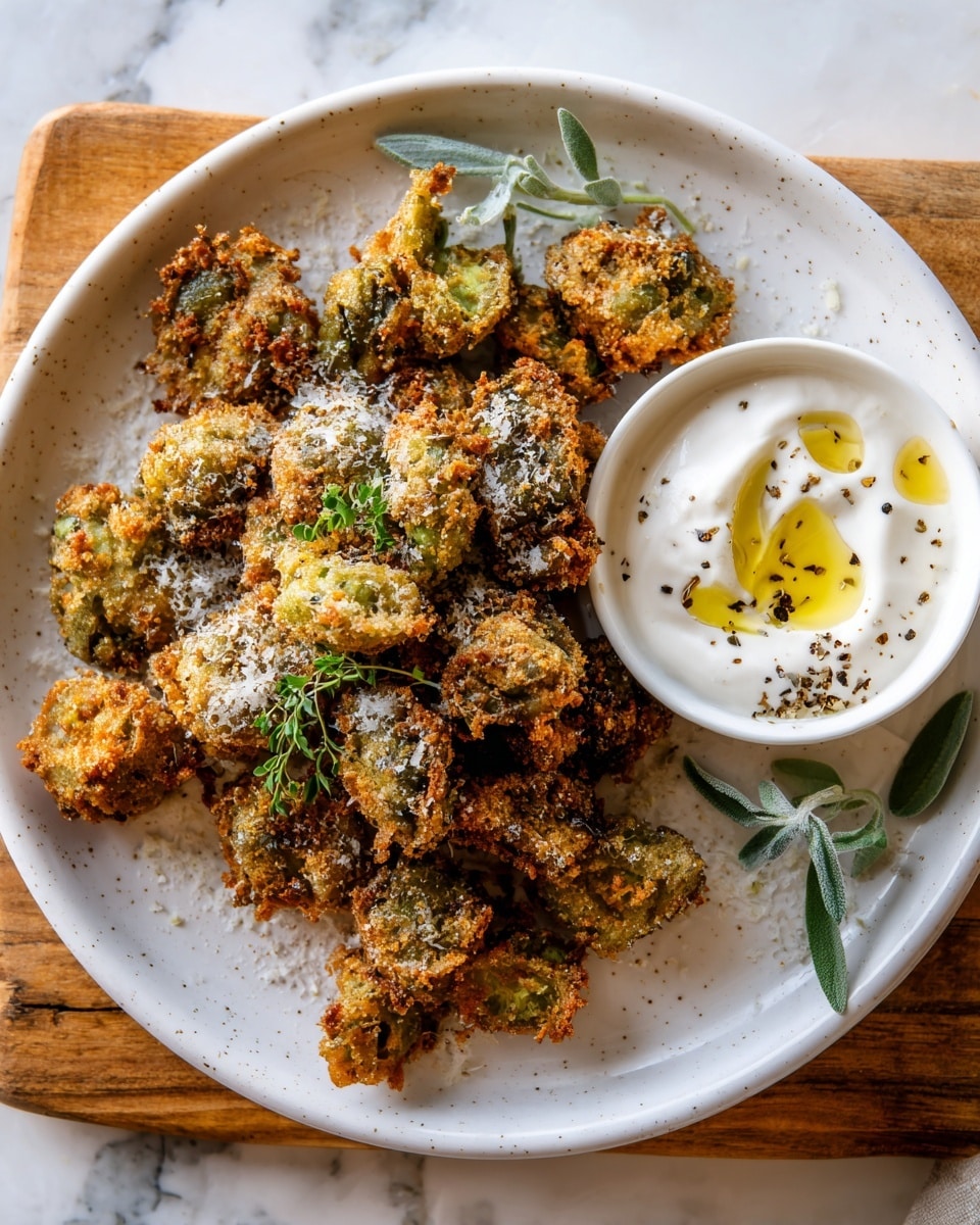 Fried Olives with Garlic Aioli Recipe - Recipe Image