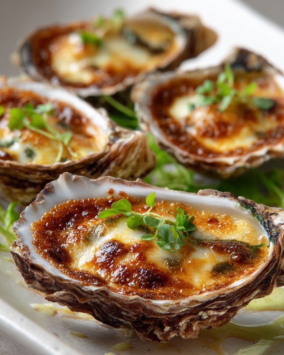 Baked Oysters with Garlic Parmesan Breadcrumbs Recipe - Recipe Image