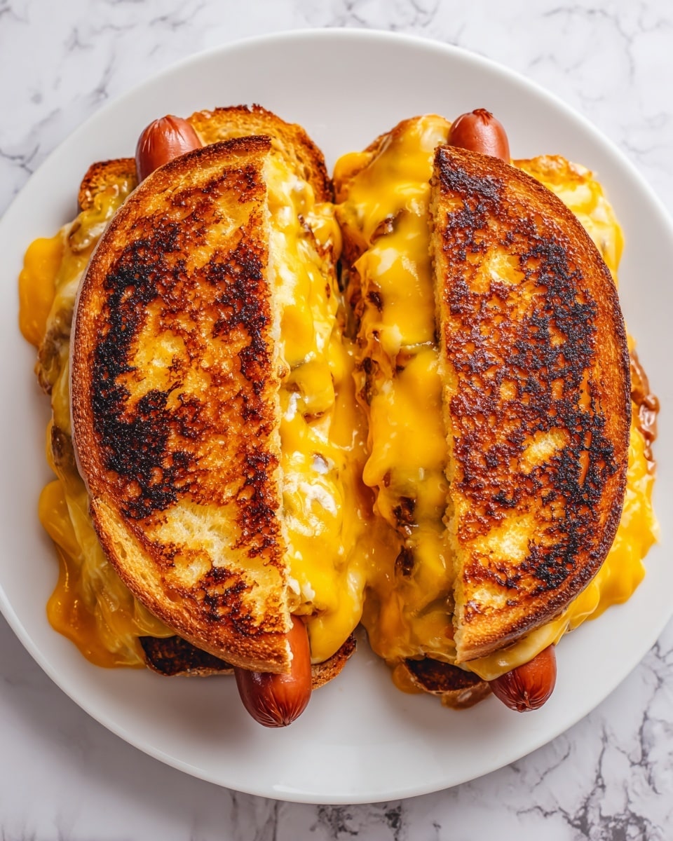 Air Fryer Grilled Cheese Hot Dogs Recipe - Recipe Image