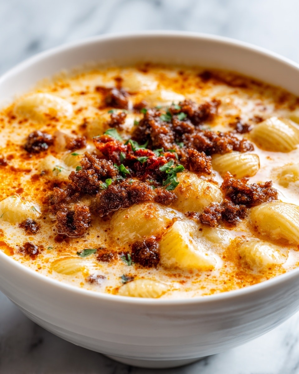 One-Pot Macaroni Cheeseburger Soup Recipe - Recipe Image