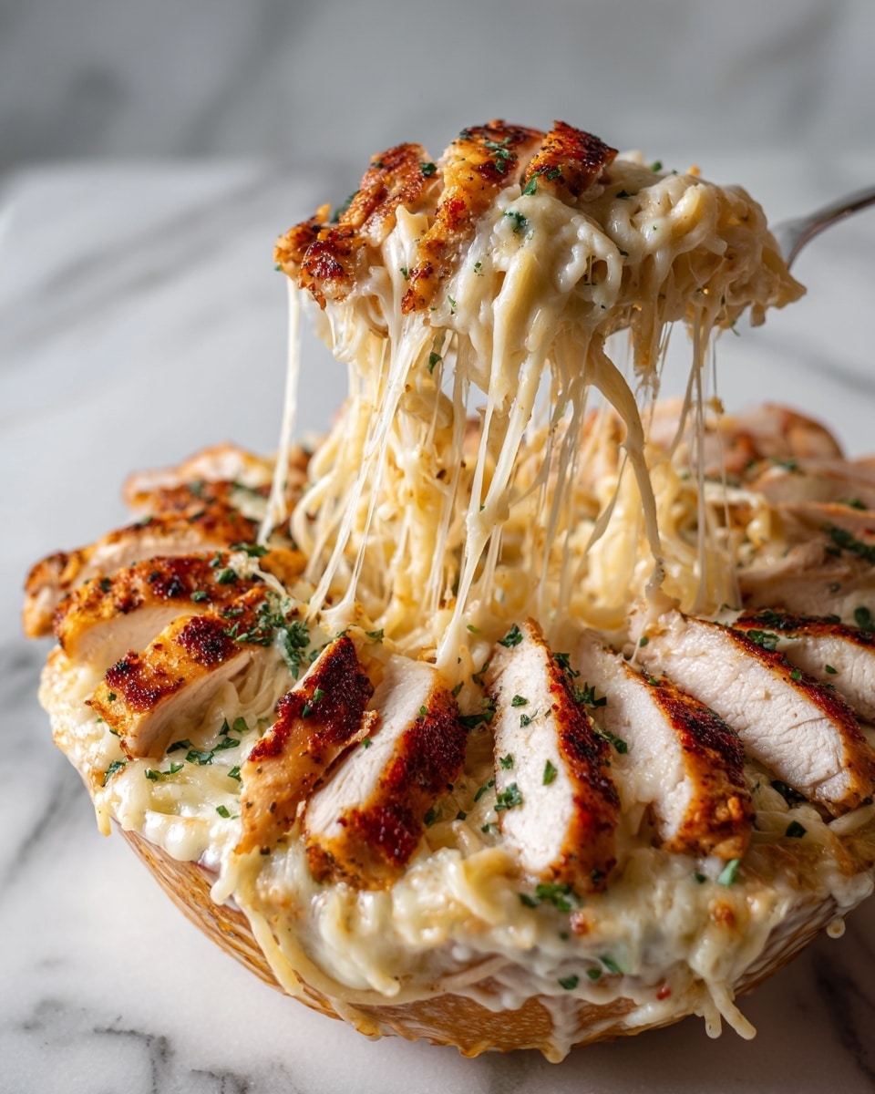 Garlic Parmesan Chicken Pasta Bake Recipe - Recipe Image