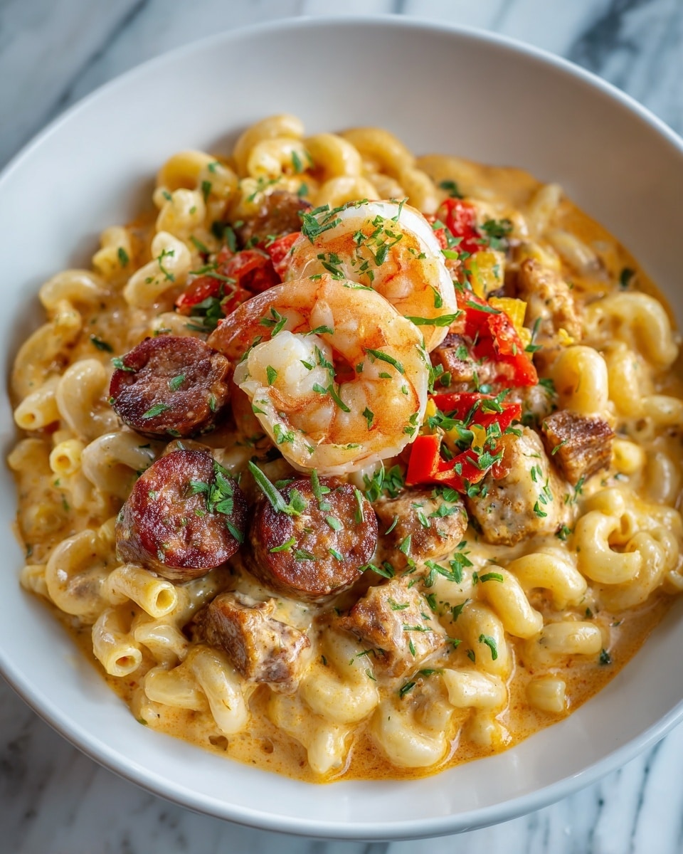 Creamy Cajun Pasta with Shrimp and Spicy Sausage Recipe - Recipe Image