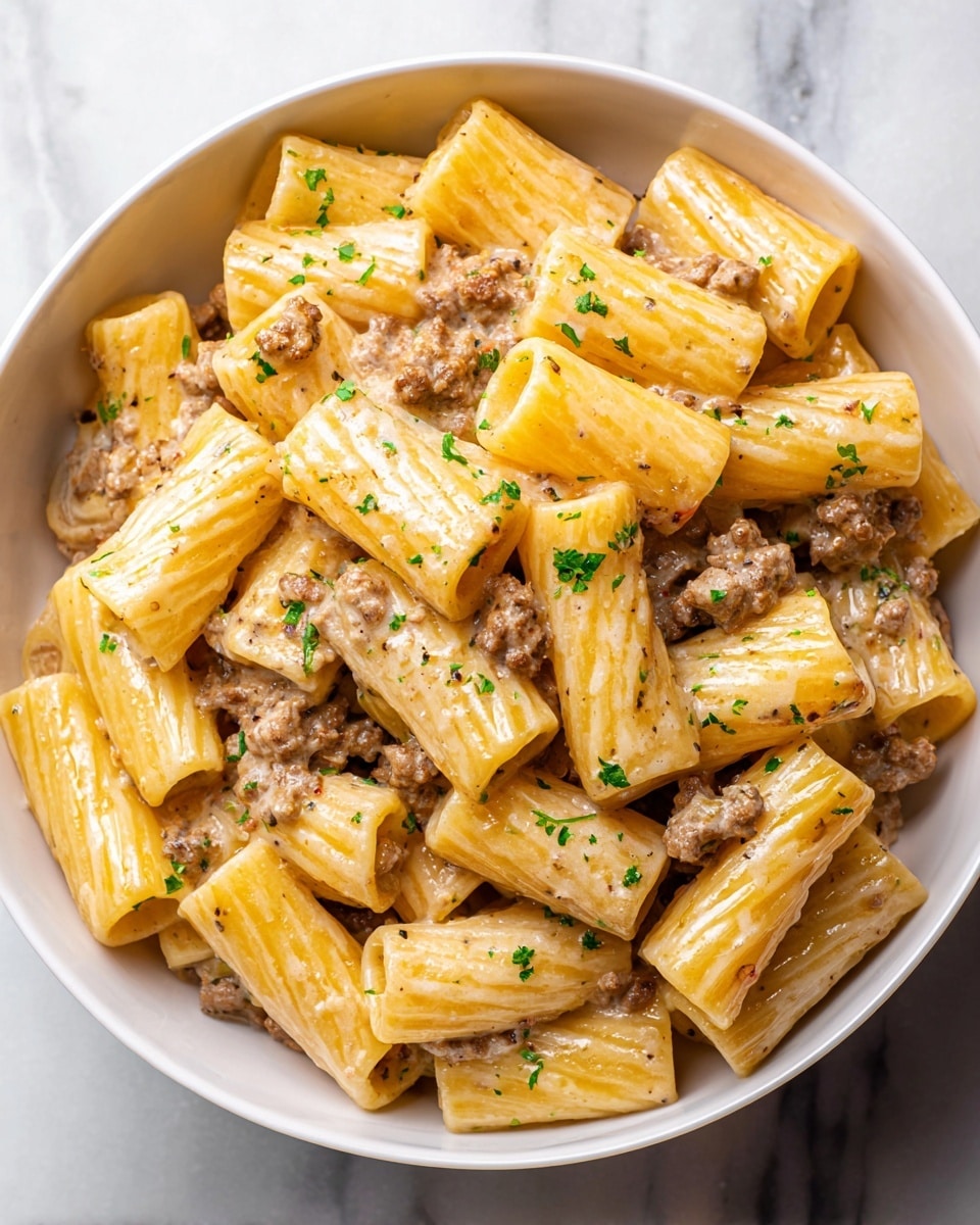 Creamy Beef Pasta Recipe - Recipe Image