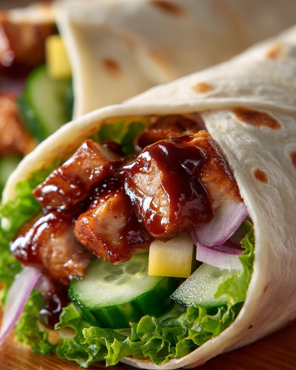 Hawaiian BBQ Chicken Wraps Recipe - Recipe Image