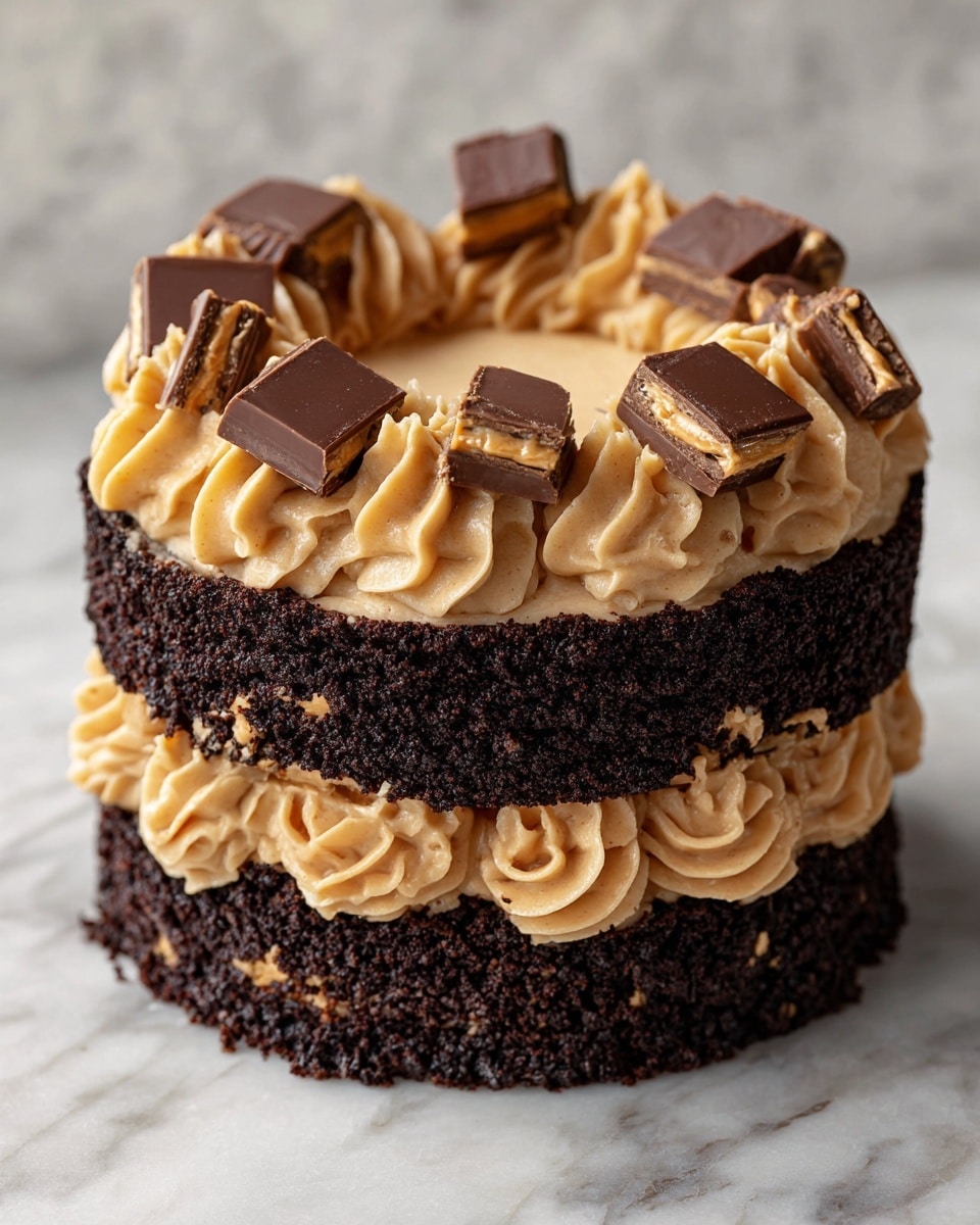 Peanut Butter Chocolate Layer Cake Recipe - Recipe Image