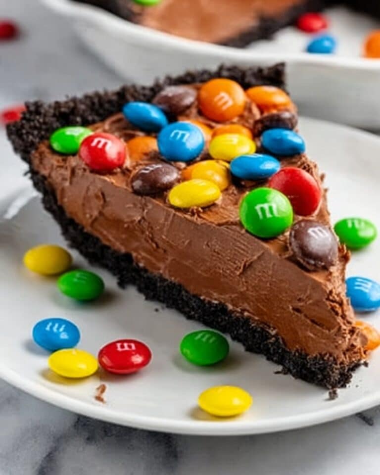 No-Bake Chocolate M&M Pie Recipe