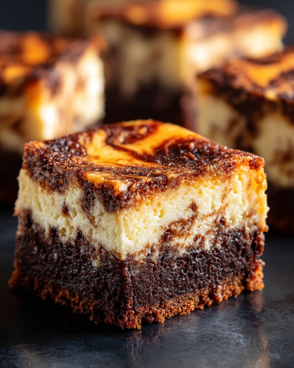 Halloween Cream Cheese Swirl Brownies Recipe - Recipe Image