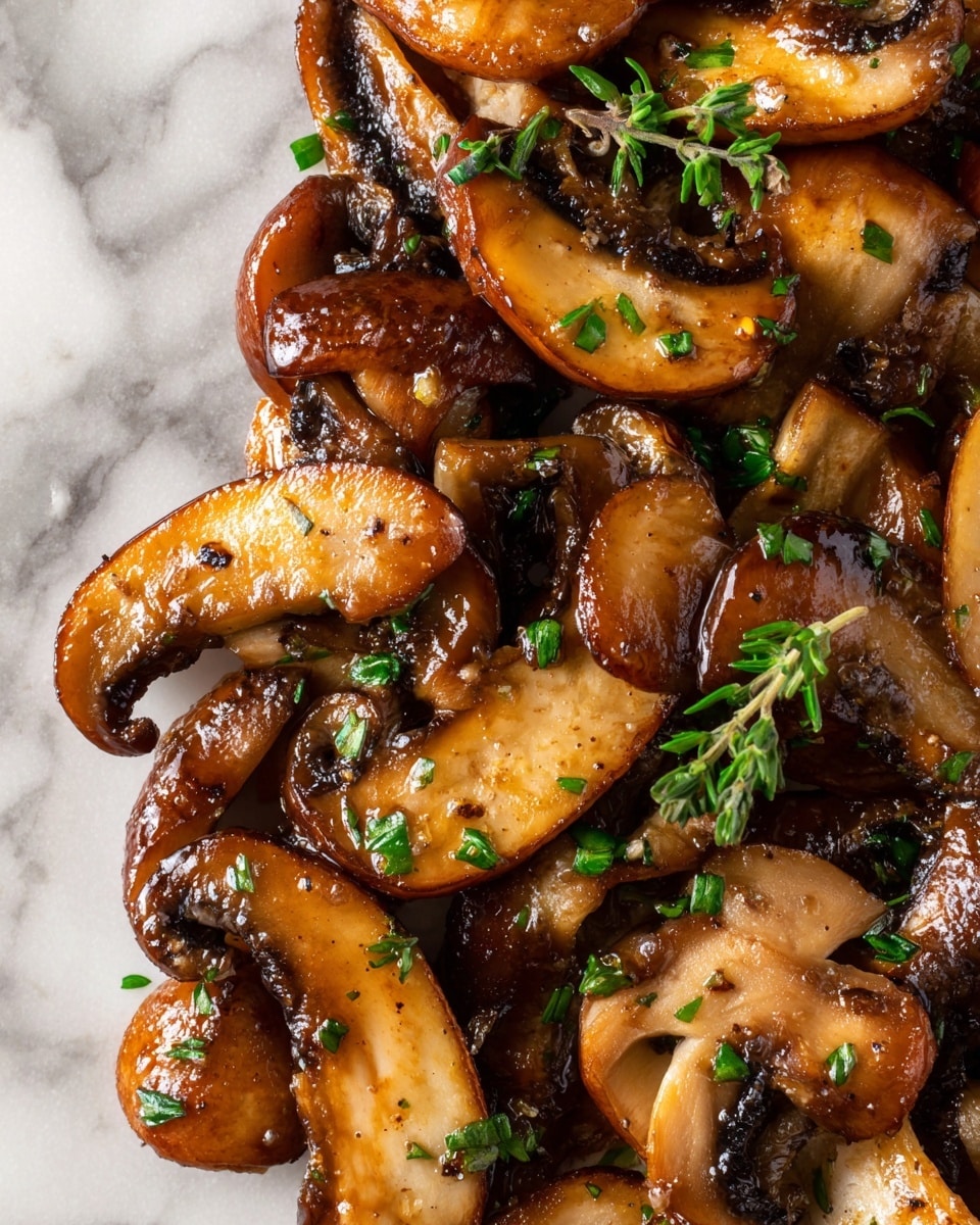 Garlic Butter Grilled Mushrooms Recipe - Recipe Image