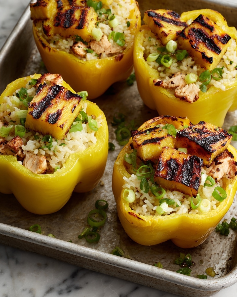 Teriyaki Pineapple Chicken & Rice Stuffed Peppers Recipe - Recipe Image