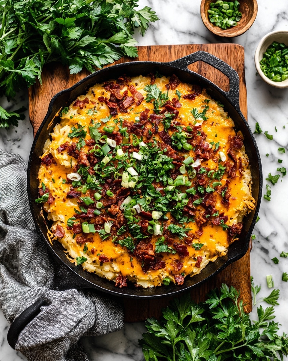 Cheesy Potato Egg Scramble Recipe - Recipe Image