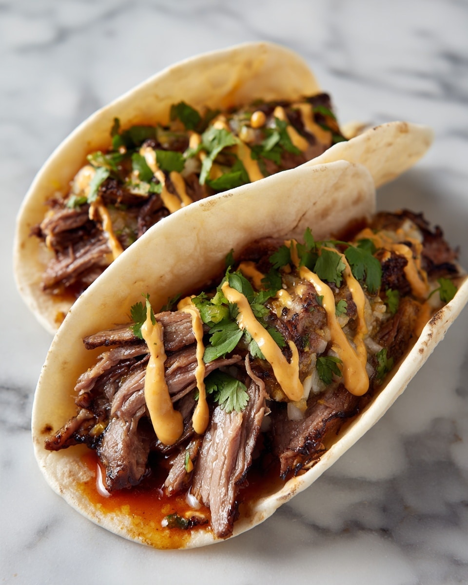 Garlic Butter Honey BBQ Beef Tacos Recipe - Recipe Image