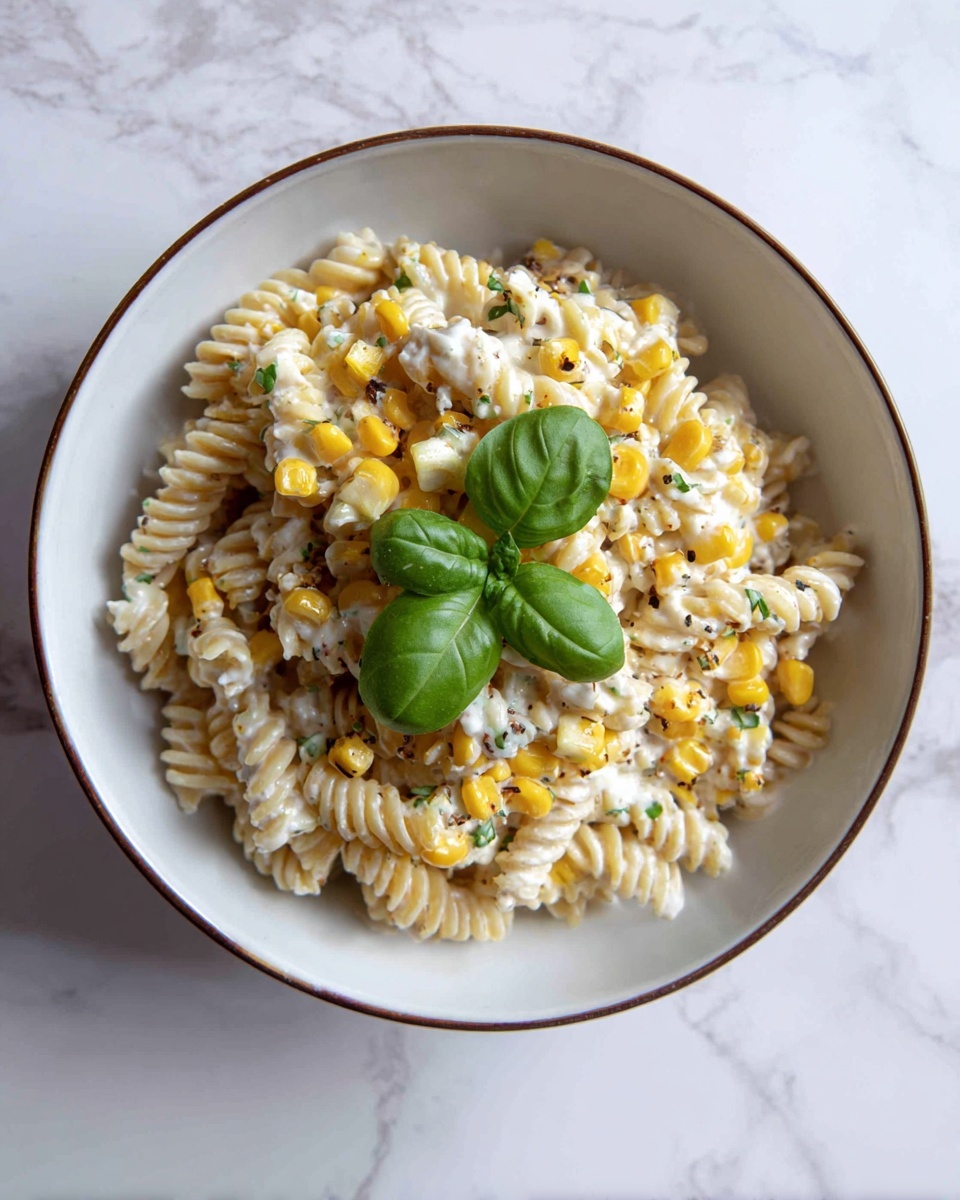Creamy Street Corn Pasta Salad Recipe - Recipe Image