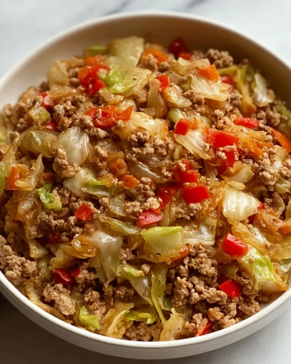 Cabbage and Ground Beef Skillet Recipe - Recipe Image
