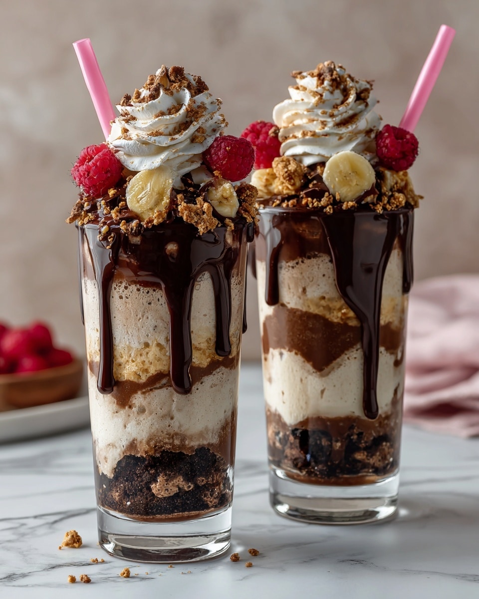 Banana Split Milkshakes Recipe - Recipe Image
