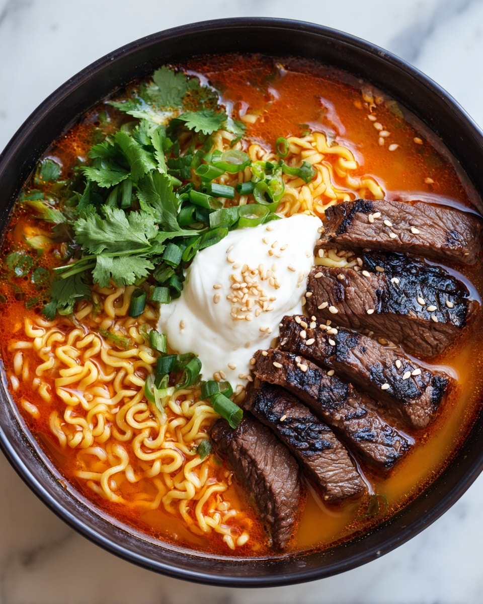 Spicy Korean Ramen Beef Recipe - Recipe Image