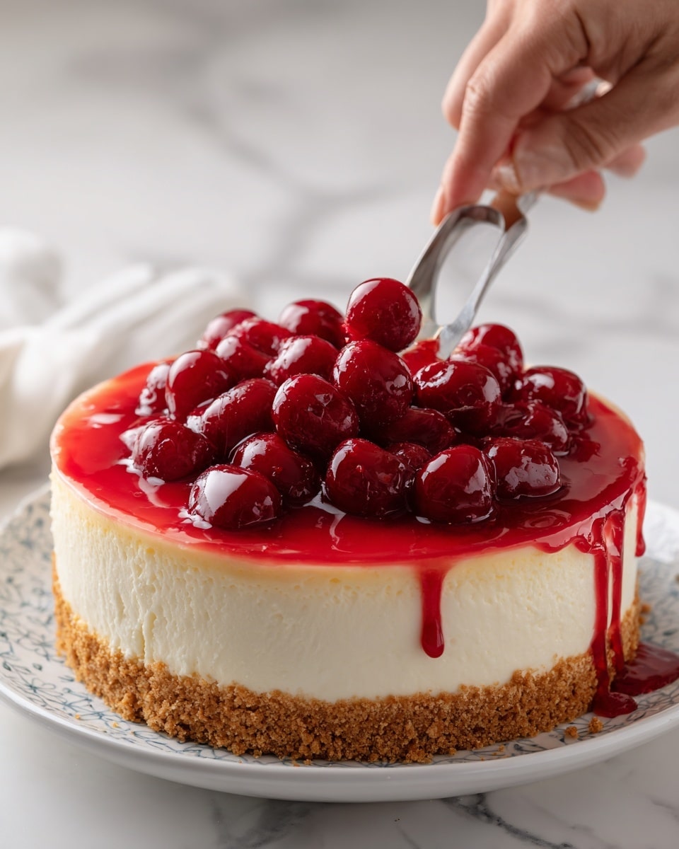 Spiked Cherry Cheesecake Recipe - Recipe Image