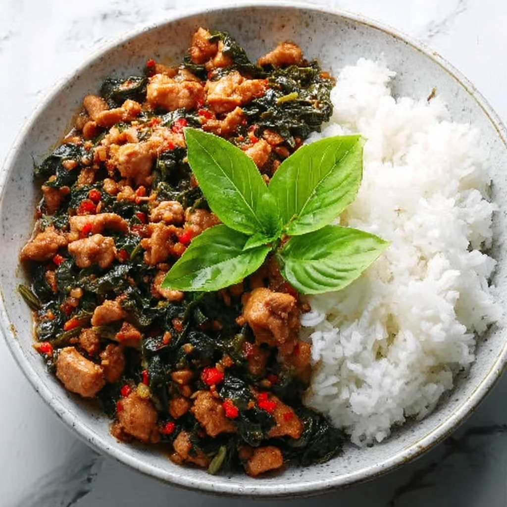 Spicy Thai Basil Chicken (Pad Krapow Gai) Recipe - Recipe Image