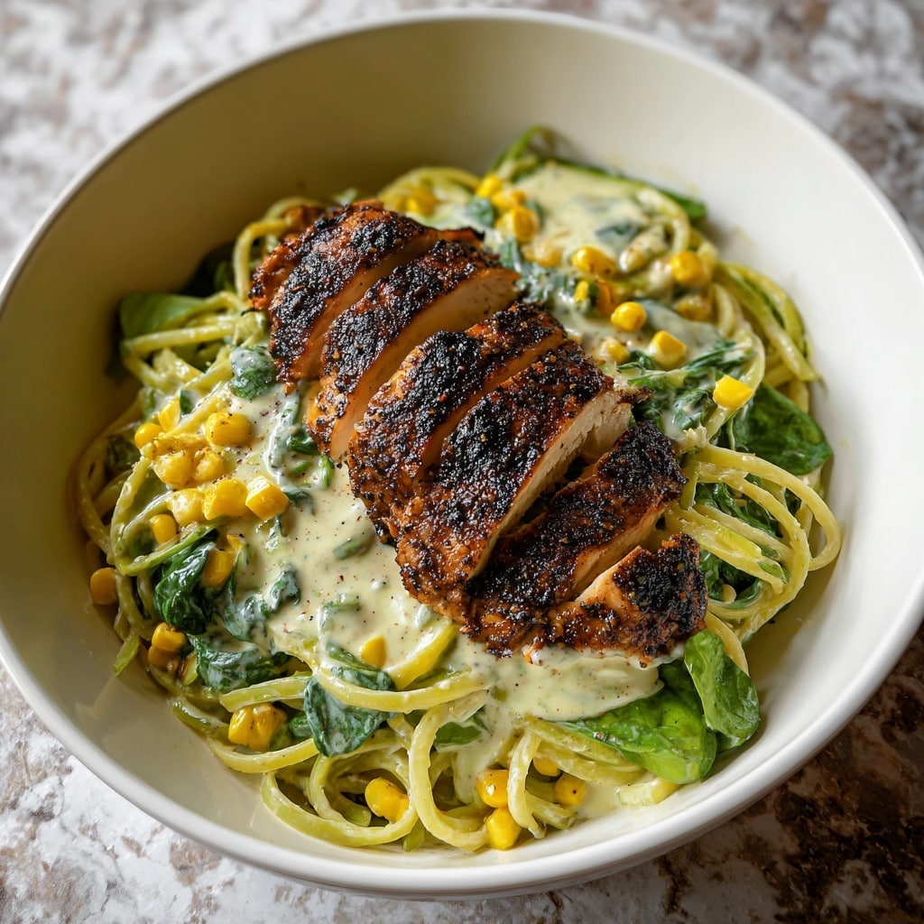 Creamy Roasted Poblano Pasta Recipe - Recipe Image
