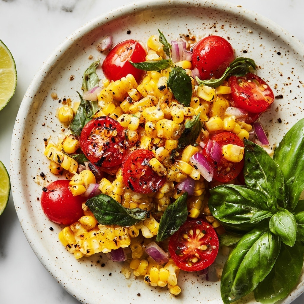 Charred Corn Delight with Feta and Fresh Herbs Recipe - Recipe Image