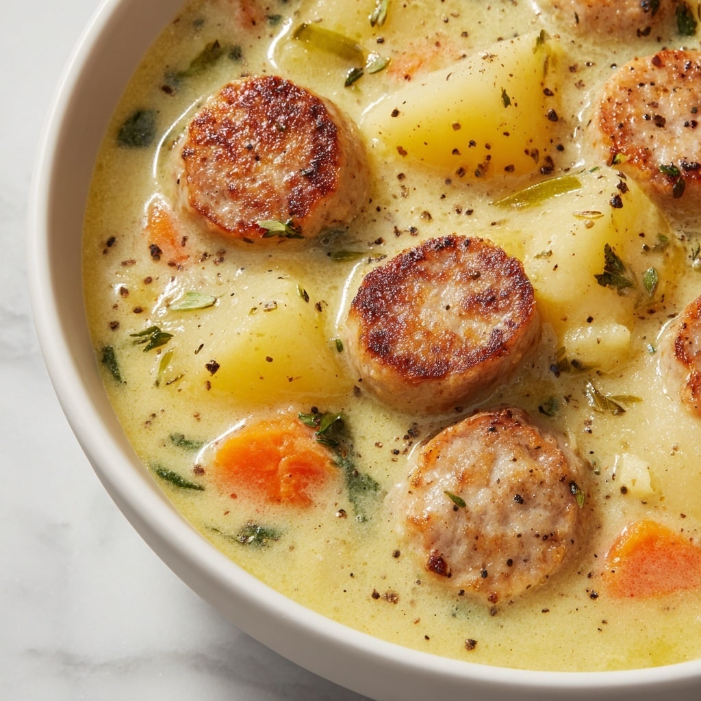 Creamy Sausage and Potato Soup Recipe - Recipe Image