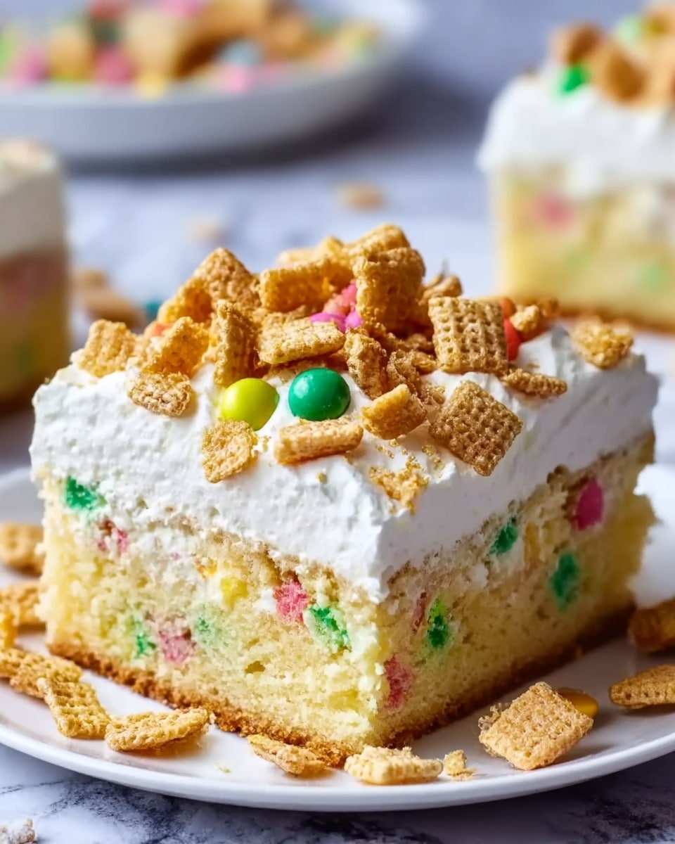 Cereal Milk Poke Cake Recipe - Recipe Image