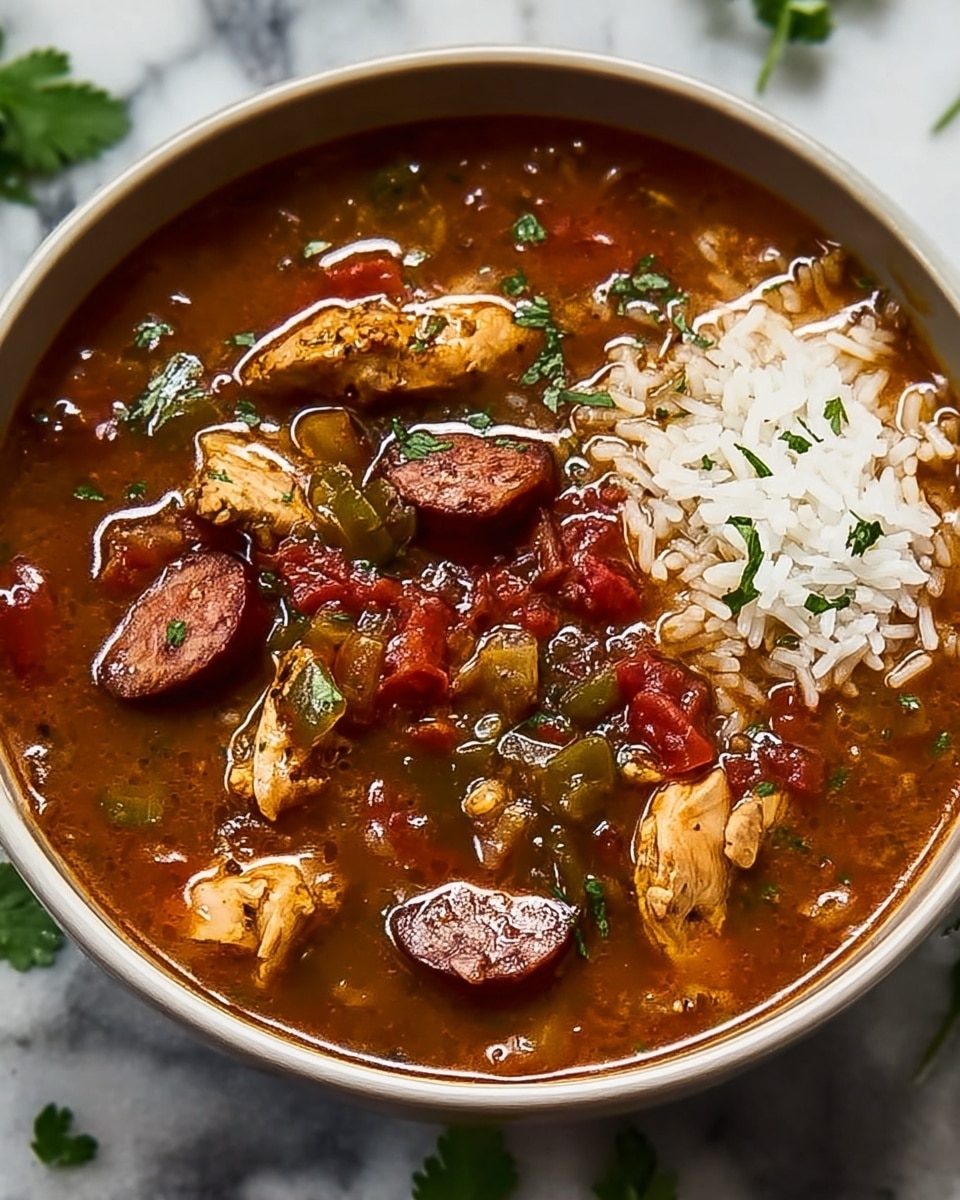 Cajun Chicken and Sausage Gumbo Recipe - Recipe Image