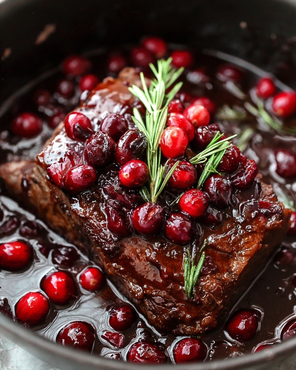 Cranberry Balsamic Roast Beef Recipe - Recipe Image