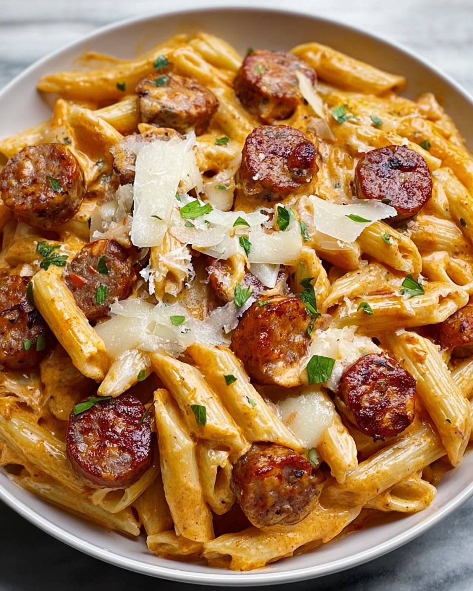 Cheesy Sausage Penne Bake Recipe - Recipe Image