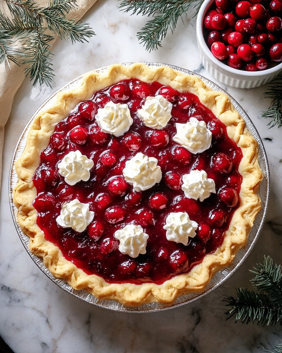 Cranberry Custard Pie Recipe - Recipe Image