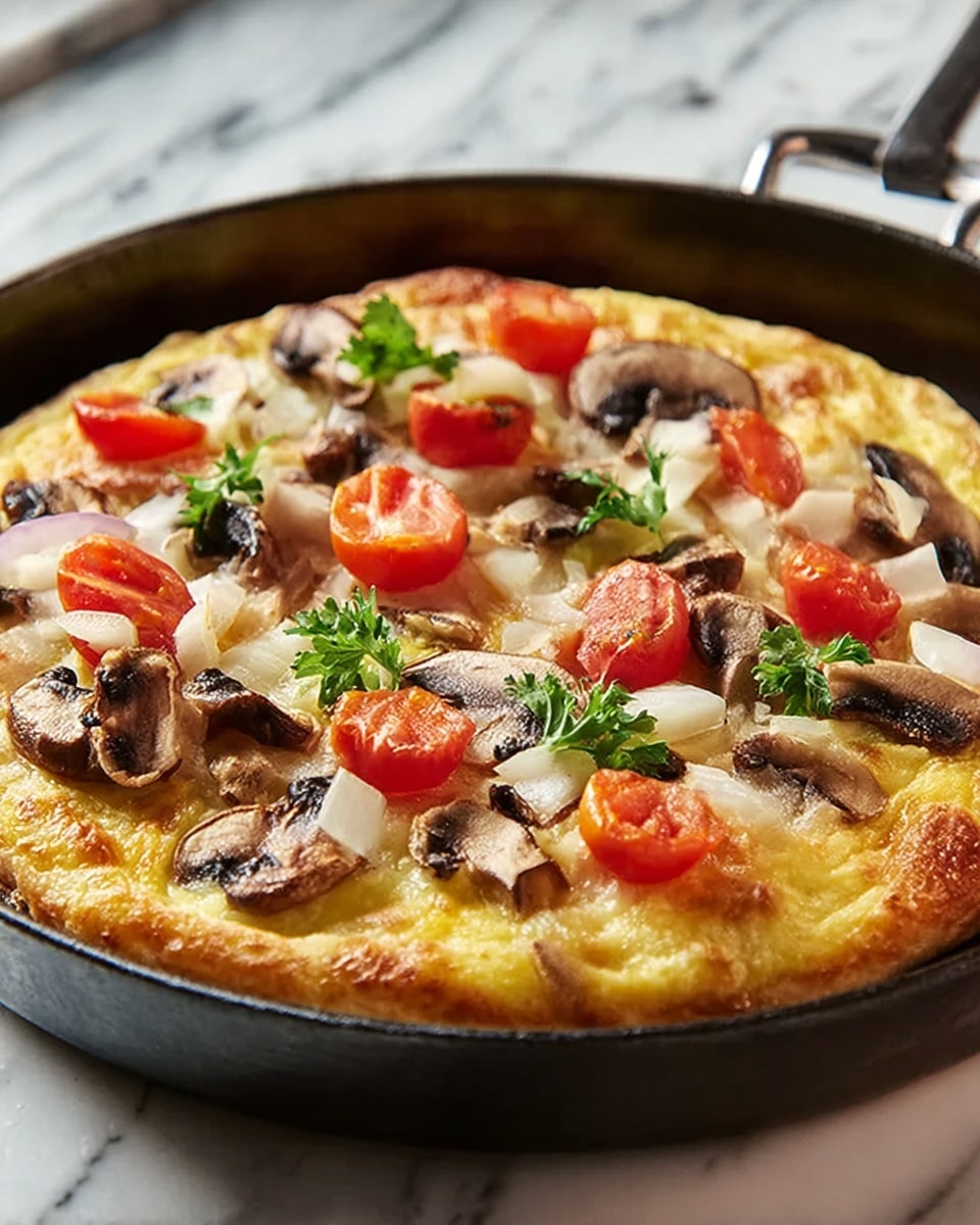Veggie Frittata with Bell Peppers, Onions, and Mushrooms Recipe - Recipe Image