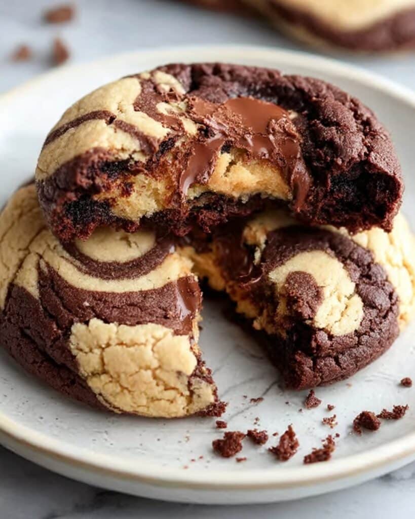 Peanut Butter Brownie Swirl Cookies Recipe