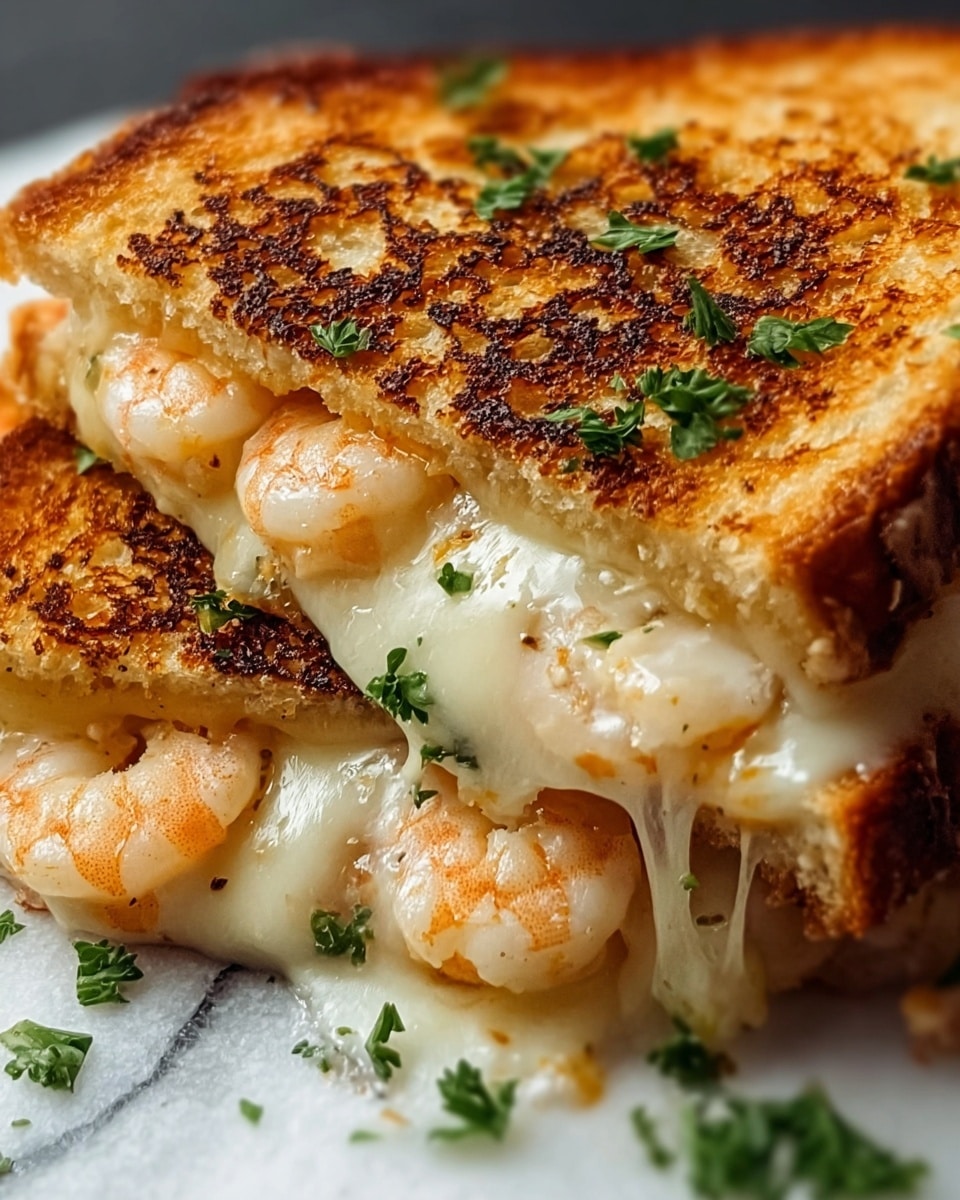Shrimp & Cheese Grilled Sandwich Recipe - Recipe Image