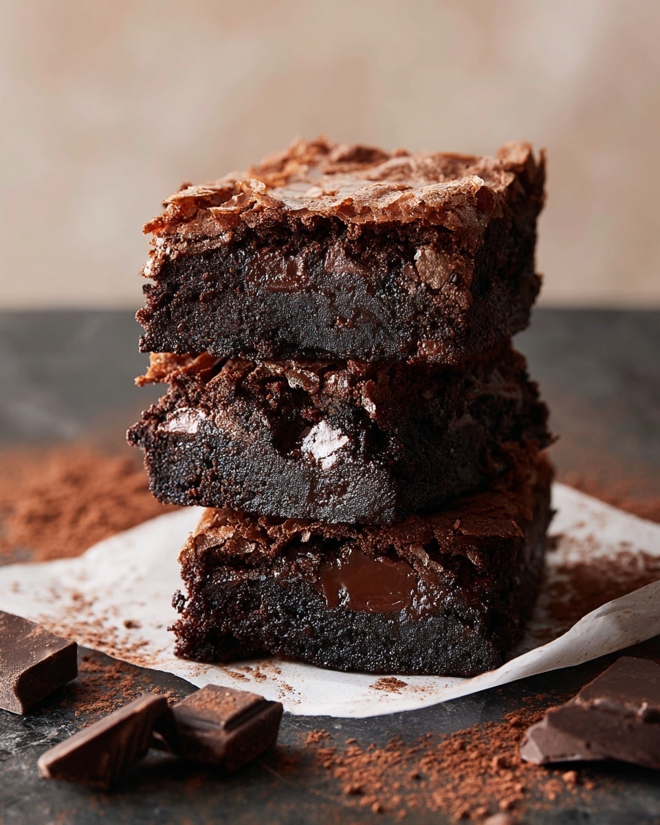 Decadent Cocoa Powder Brownies Recipe - Recipe Image