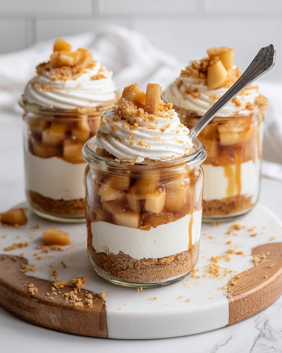 No-Bake Apple Cheesecake Jars Recipe - Recipe Image