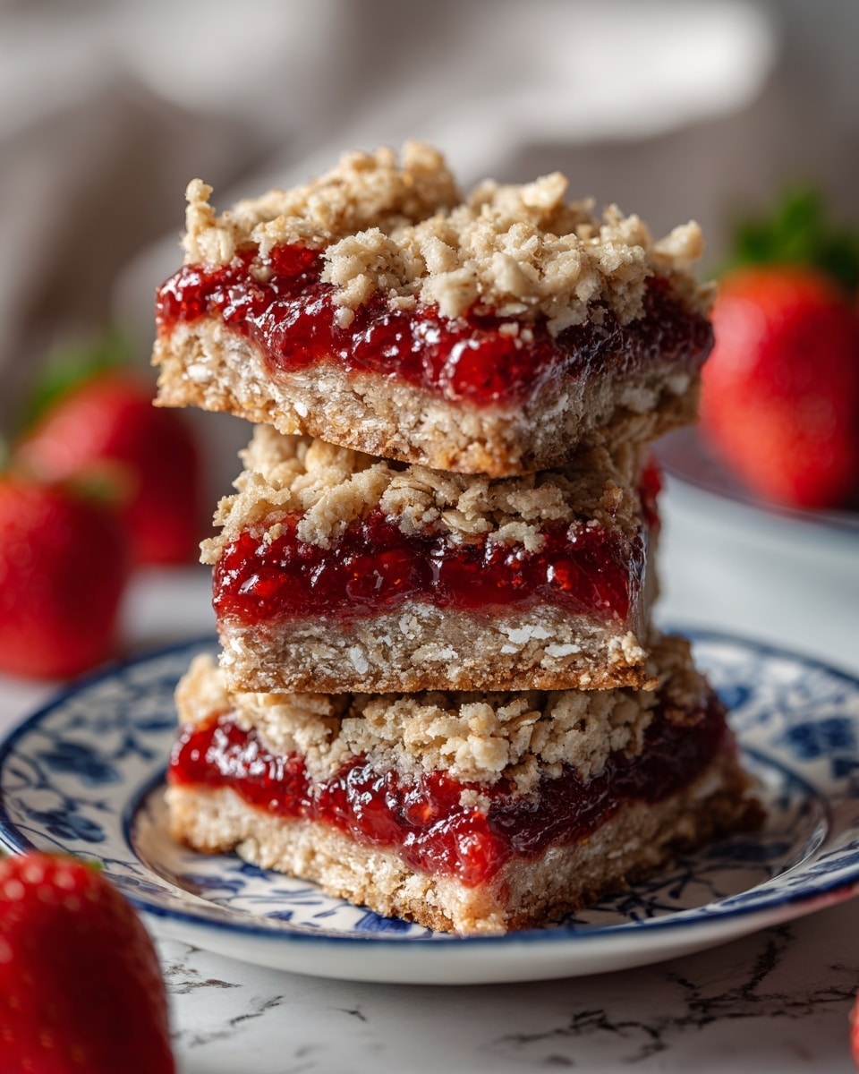 Strawberry Oatmeal Bars Recipe - Recipe Image