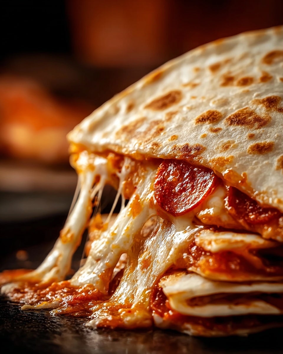 Pepperoni Pizza Quesadillas Recipe - Recipe Image