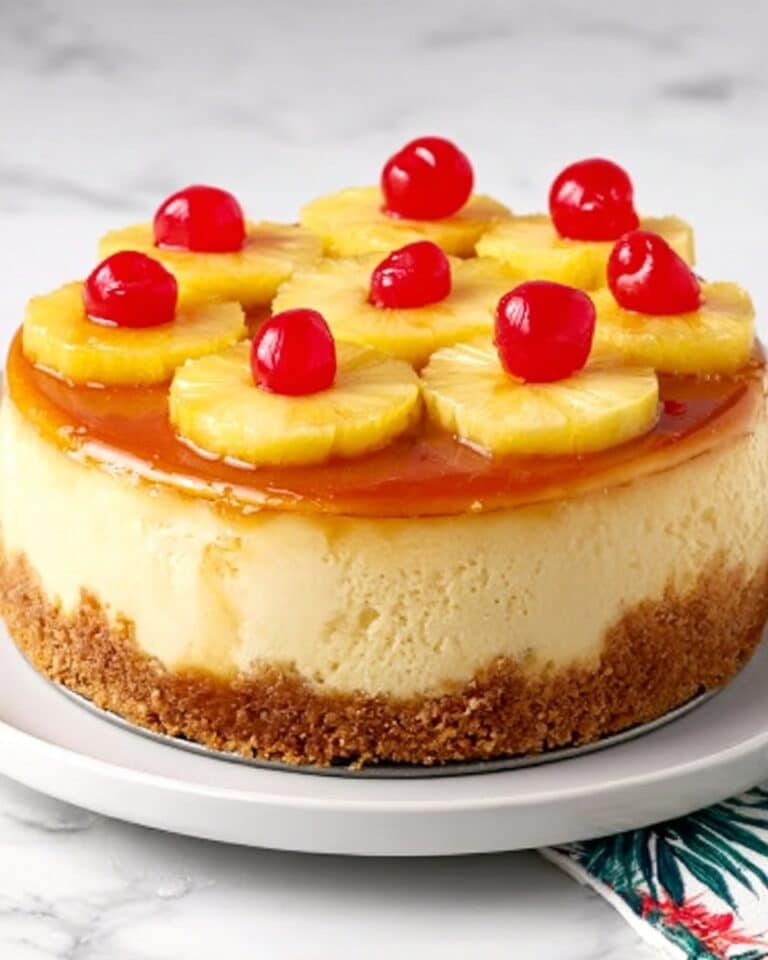 Pineapple Upside-Down Cheesecake Recipe