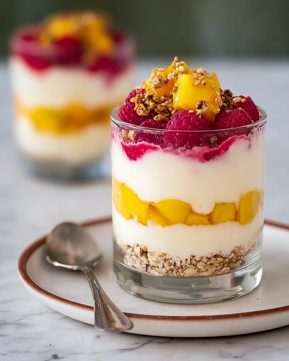 Raspberry & Mango Yogurt Parfait Recipe - Recipe Image