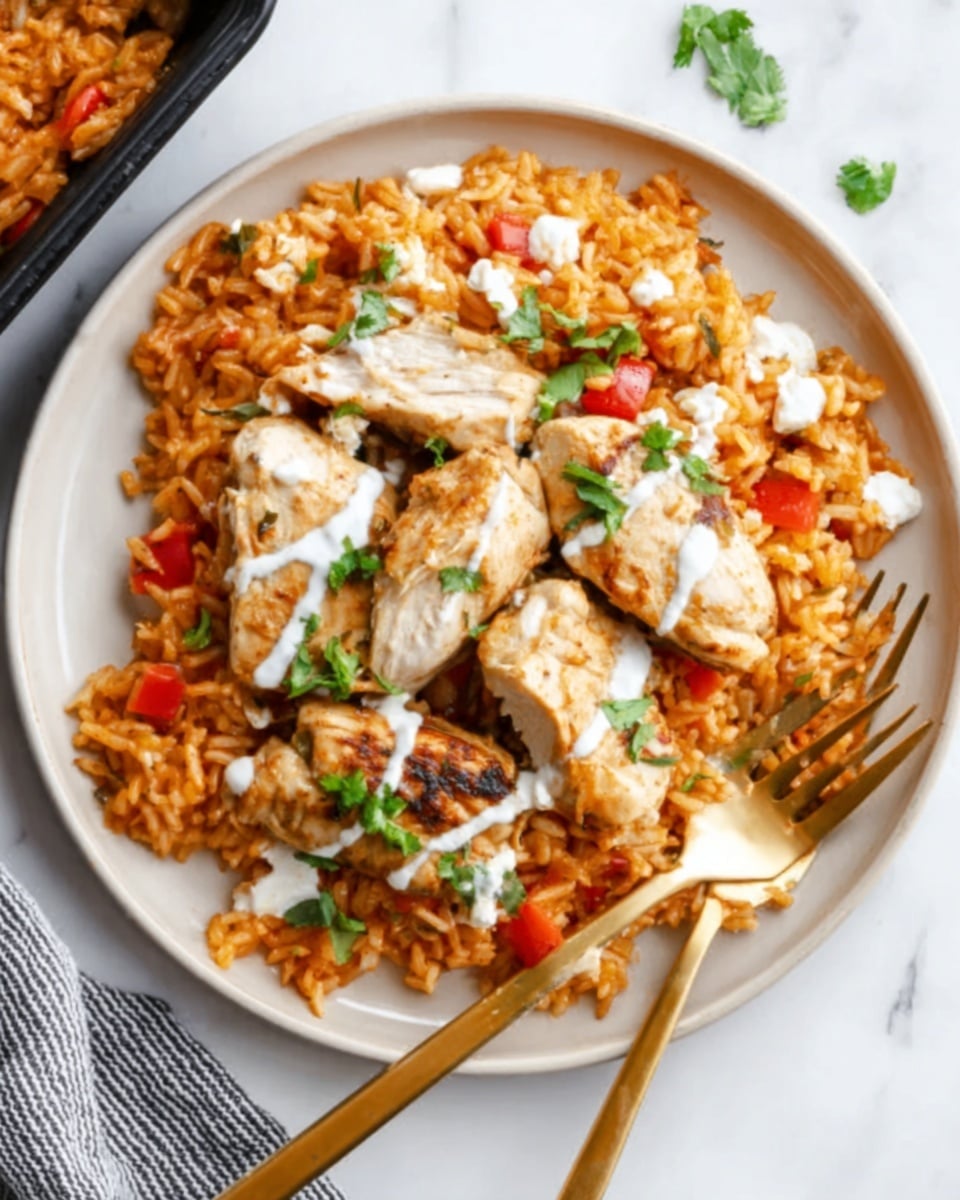 Greek Chicken Orzo Bake Recipe - Recipe Image