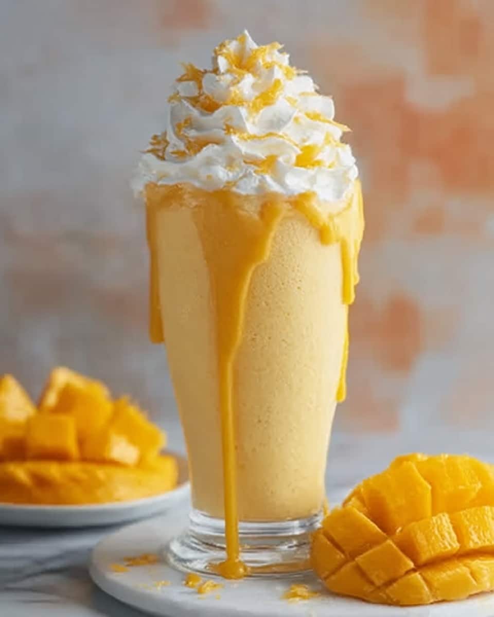 Summer Mango Coconut Float Milkshake Recipe - Recipe Image