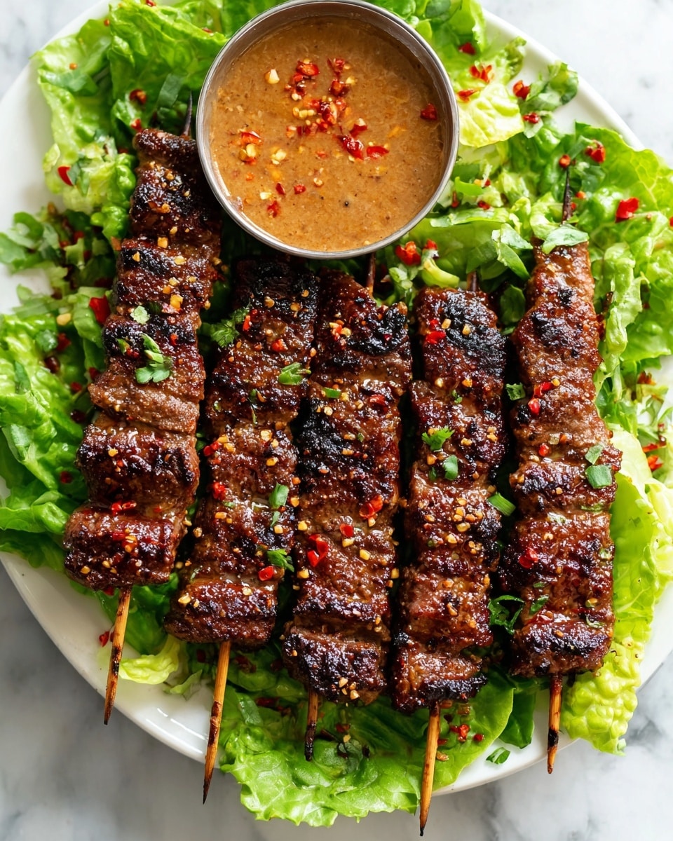 Grilled Thai Coconut Chicken Skewers with Peanut Sauce Recipe - Recipe Image