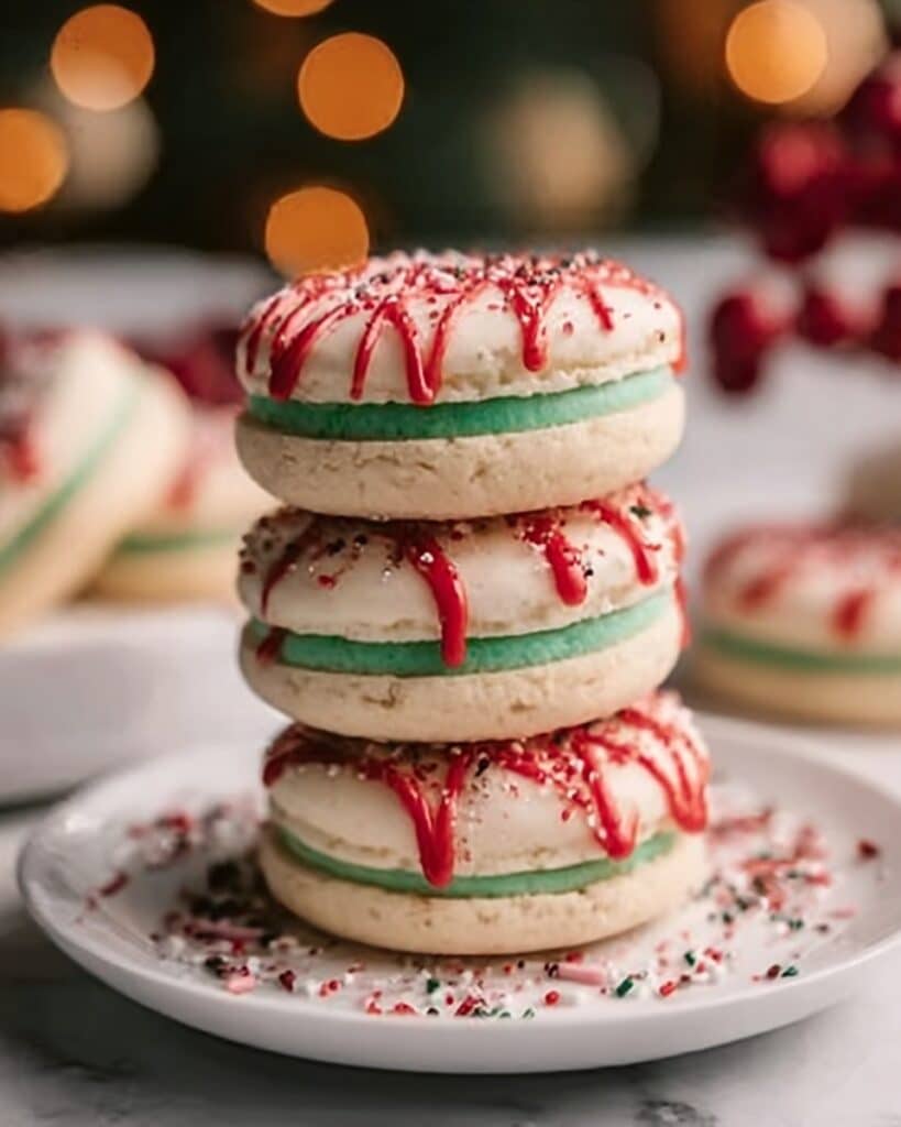Christmas Tree Cake Macarons Recipe