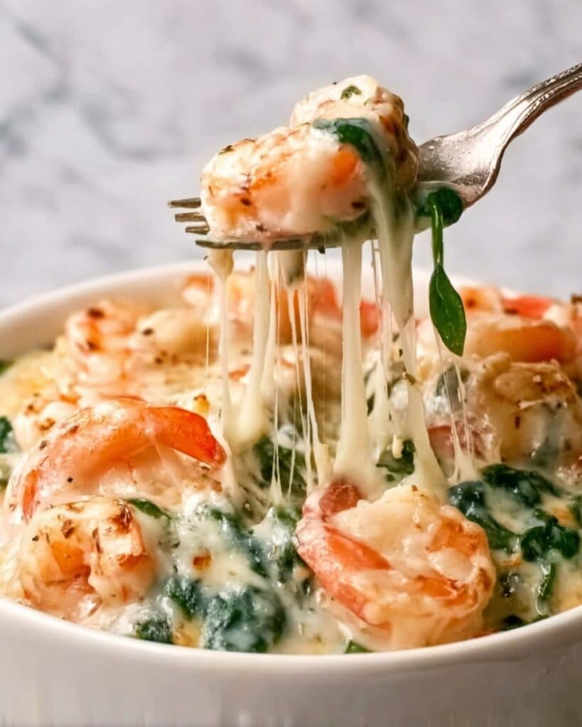 Cheesy Rich and Creamy Shrimp and Crab Spinach Dip Recipe