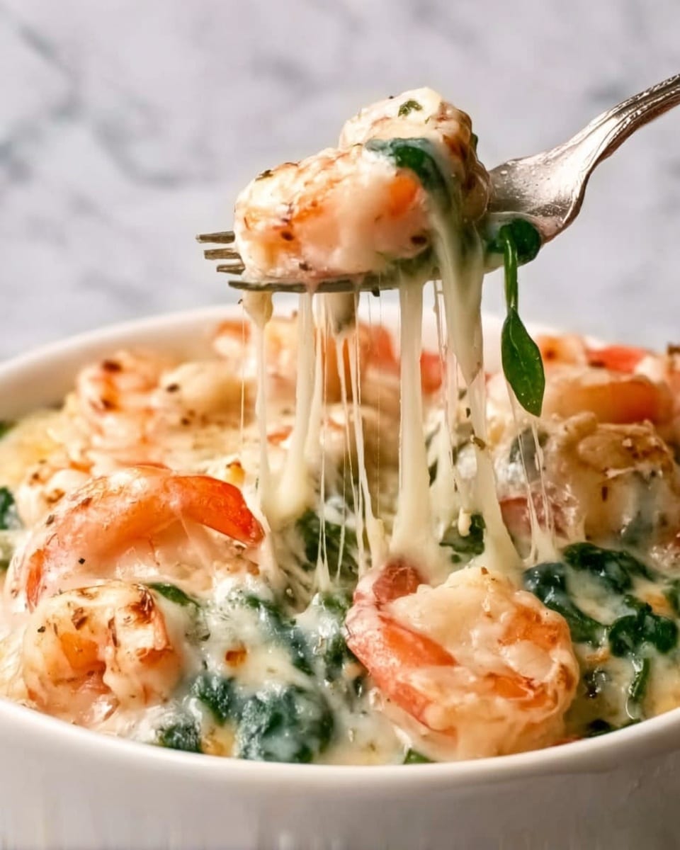 Cheesy Rich and Creamy Shrimp and Crab Spinach Dip Recipe - Recipe Image