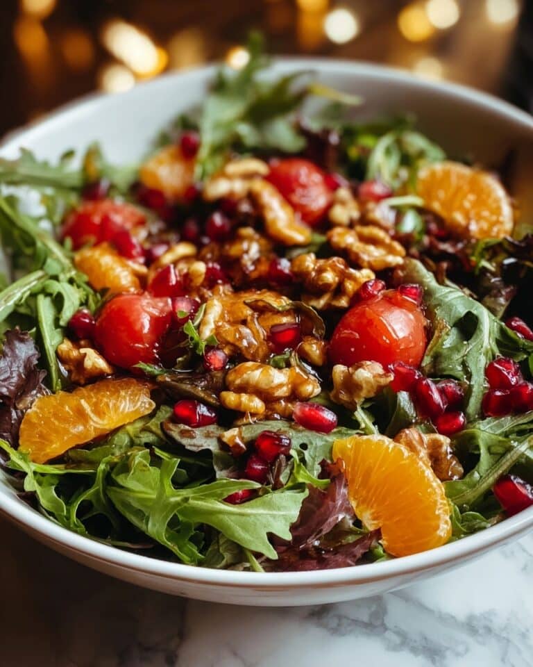 Christmas Salad with Honey Mustard Dressing Recipe